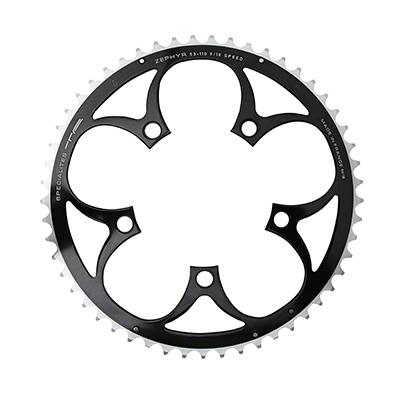 PLATEAU ROUTE 5BRA D.110 TA ZEPHYR 53DTS EXTERIEUR NOIR ALU 7075 TYPE SHIMANO 9-10V. PLATEAU ROUTE 5BRA D.110 TA ZEPHYR 53DTS EXTERIEUR NOIR ALU 7075 TYPE SHIMANO 9-10V.