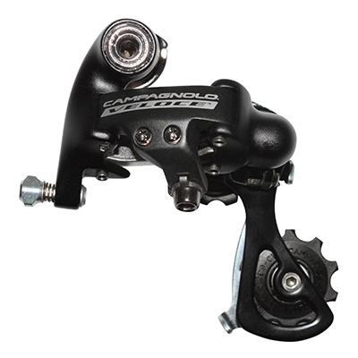 DERAILLEUR ROUTE ARRIERE CAMPAGNOLO 10V. VELOCE CHAPE COURTE NOIR DOUBLE DERAILLEUR ROUTE ARRIERE CAMPAGNOLO 10V. VELOCE CHAPE COURTE NOIR DOUBLE