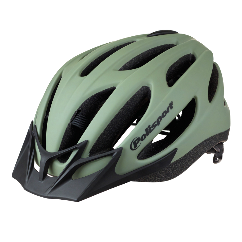 CASQUE VELO CITY ADULTE POLISPORT SPORT FLOW IN-MOLD VERT MAT AVEC VISIERE NOIR TAILLE 58-62 SYSTEM QUICK LOCK CASQUE VELO CITY ADULTE POLISPORT SPORT FLOW IN-MOLD VERT MAT AVEC VISIERE NOIR TAILLE 58-62 SYSTEM QUICK LOCK