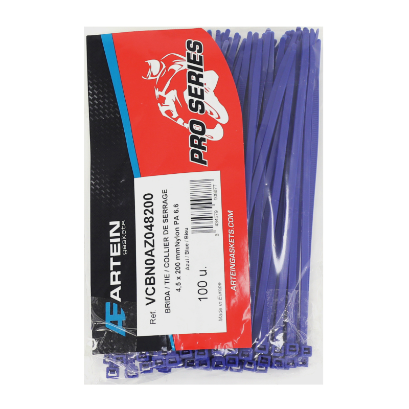 COLLIER DE SERRAGE NYLON TYPE RILSAN ARTEIN 4,5X200 MM BLEU (VENDU PAR 100) -PRO SERIES- COLLIER DE SERRAGE NYLON TYPE RILSAN ARTEIN 4,5X200 MM BLEU (VENDU PAR 100) -PRO SERIES-