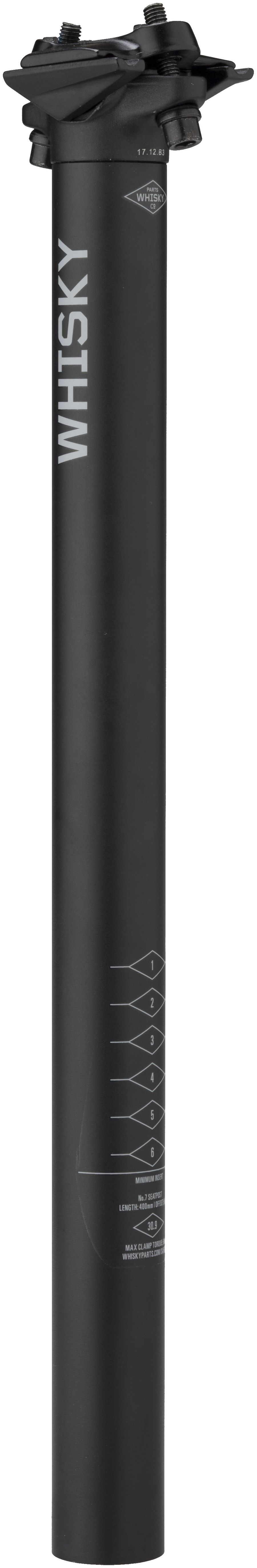 WHISKY NO.7 SEATPOST, 0MM, 27.2MM, 400MM, 7X7MM RAILS, MATTE BLACK WHISKY NO.7 SEATPOST, 0MM, 27.2MM, 400MM, 7X7MM RAILS, MATTE BLACK