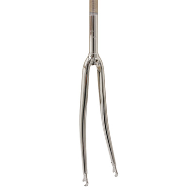 FOURCHE ROUTE 700C ACIER CHROMEE CINTREE PIVOT FILETE 1"-22.2 INTERIEUR FOURCHE ROUTE 700C ACIER CHROMEE CINTREE PIVOT FILETE 1"-22.2 INTERIEUR