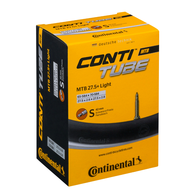 CHAMBRE A AIR VELO 27.5 X 2.60-2.80 CONTINENTAL VALVE PRESTA OBUS DEMONTABLE 42 MM CHAMBRE A AIR VELO 27.5 X 2.60-2.80 CONTINENTAL VALVE PRESTA OBUS DEMONTABLE 42 MM