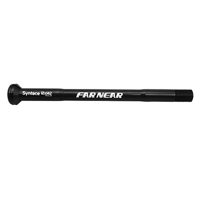 AXE TRAVERSANT - BLOCAGE ROUE ARRIERE SWITCH FILETAGE M12X1.0MM SYNTACE 12X142 NOIR (159MM HORS BUTEE DONT FILETAGE 17MM) AXE TRAVERSANT - BLOCAGE ROUE ARRIERE SWITCH FILETAGE M12X1.0MM SYNTACE 12X142 NOIR (159MM HORS BUTEE DONT FILETAGE 17MM)
