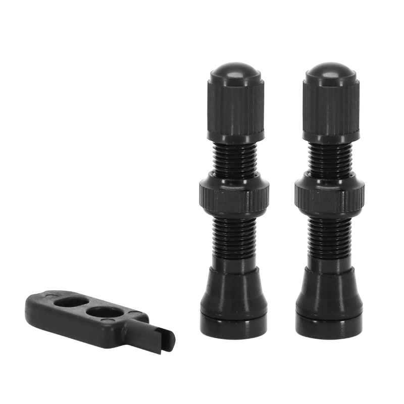 VALVE DE PNEU TUBELESS SCHRADER VELOX ALU NOIR 44MM OBUS DEMONTABLE (VENDU A LA PAIRE SUR CARTE) VALVE DE PNEU TUBELESS SCHRADER VELOX ALU NOIR 44MM OBUS DEMONTABLE (VENDU A LA PAIRE SUR CARTE)