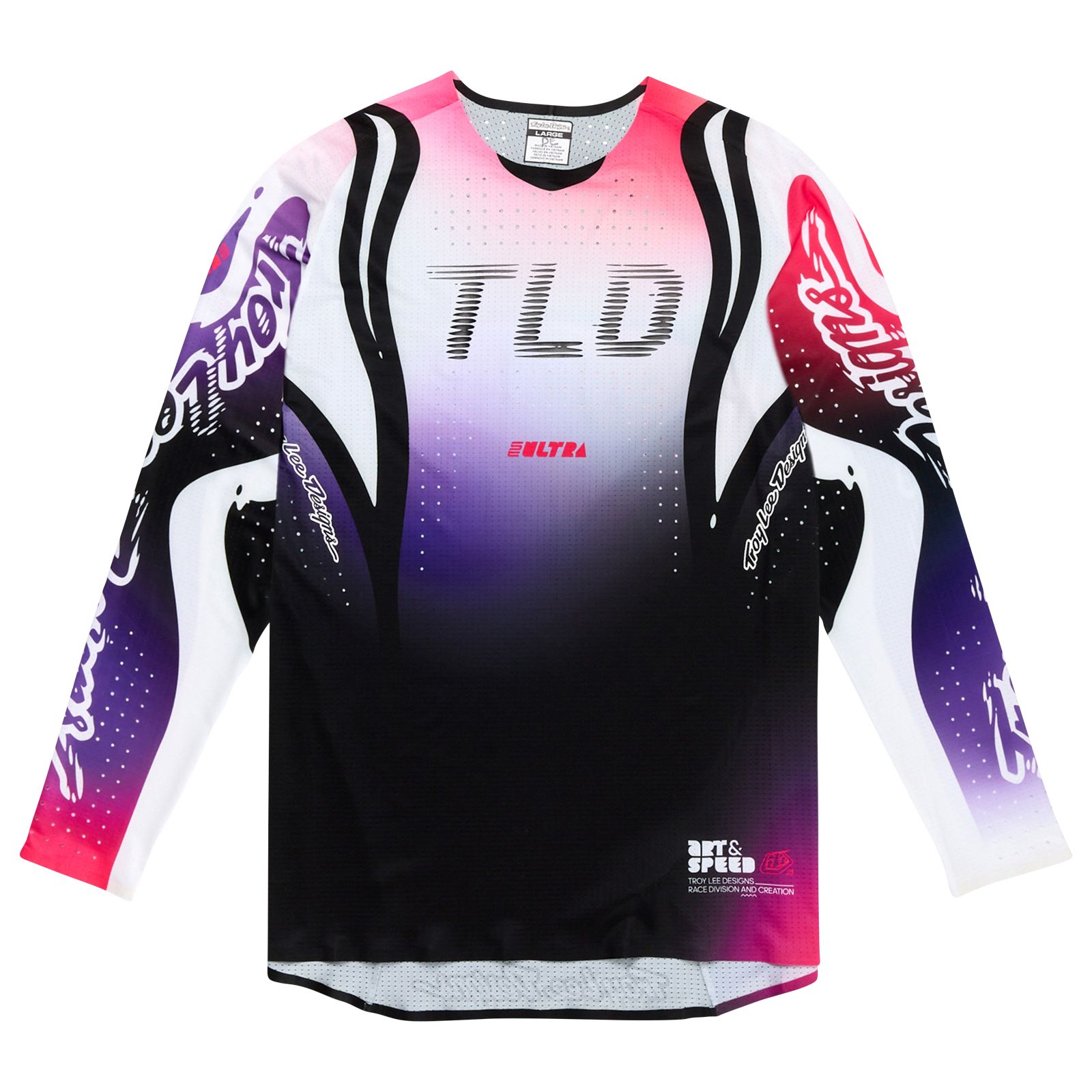 TROY LEE DESIGNS SE ULTRA JERSEY, DRIP, BLACK/PURPLE, L, L