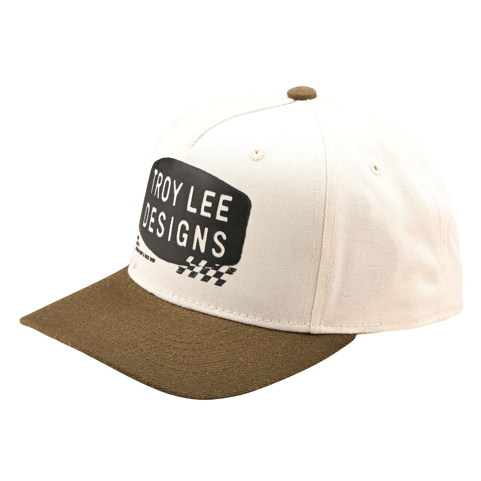 TROY LEE DESIGNS CURVED SNAPBACK CAP, STAMP, VINTAGE WHITE/OLIVE, ONE SIZE, ONE SIZE TROY LEE DESIGNS CURVED SNAPBACK CAP, STAMP, VINTAGE WHITE/OLIVE, ONE SIZE, ONE SIZE