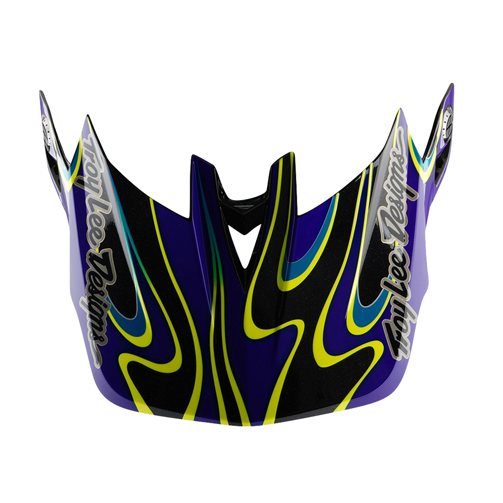 TROY LEE DESIGNS D4 CARBON HELMET VISOR, TORCHED, BLACK/PURPLE, ONE SIZE TROY LEE DESIGNS D4 CARBON HELMET VISOR, TORCHED, BLACK/PURPLE, ONE SIZE