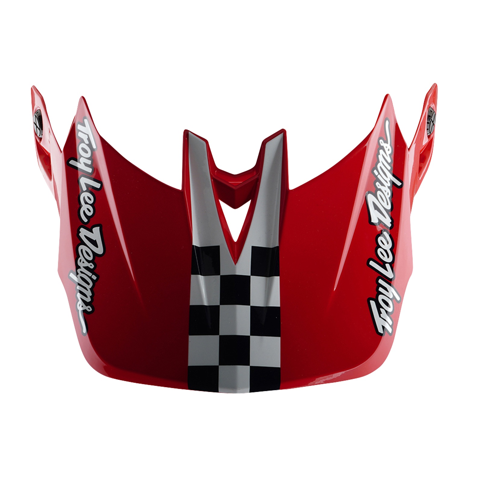 TROY LEE DESIGNS D4 POLYACRYLITE HELMET VISOR, FIFTY-50, WHITE/RED, ONE SIZE TROY LEE DESIGNS D4 POLYACRYLITE HELMET VISOR, FIFTY-50, WHITE/RED, ONE SIZE
