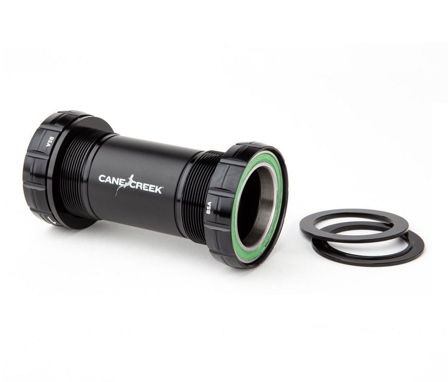 CANE CREEK HELLBENDER 70 BSA30 BOTTOM BRACKETS, STAINLESS STEEL, THREAD FIT, 30MM, 68/73MM, BLACK