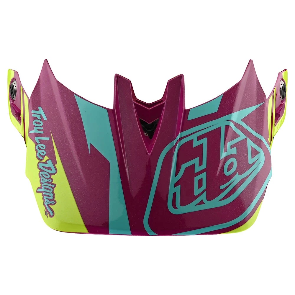 TROY LEE DESIGNS D4 VISOR, SLASH, PURPLE/YELLOW, ONE SIZE