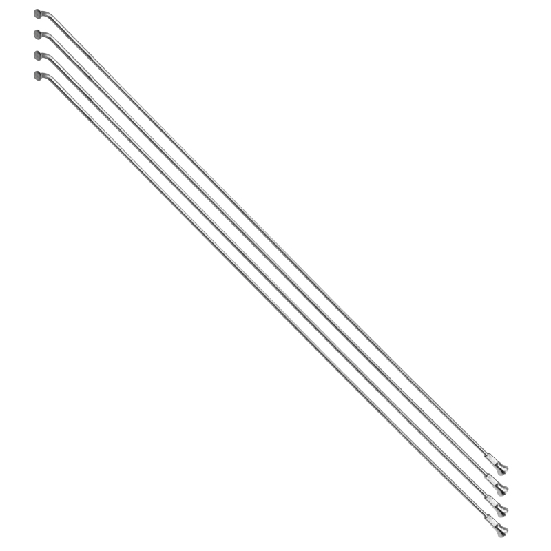 RAYON RENFORCE INOX ARGENT 2,0MM AVEC TETE COUDEE EN 2,3MM L 200MM AVEC ECROUS (VENDU PAR 4) RAYON RENFORCE INOX ARGENT 2,0MM AVEC TETE COUDEE EN 2,3MM L 200MM AVEC ECROUS (VENDU PAR 4)