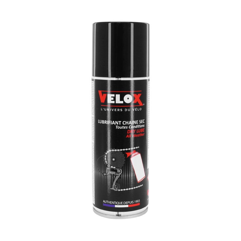 LUBRIFIANT VELO CHAINE VELOX DRY LUBE CONDITIONS SECHES (AEROSOL 200ML) LUBRIFIANT VELO CHAINE VELOX DRY LUBE CONDITIONS SECHES (AEROSOL 200ML)