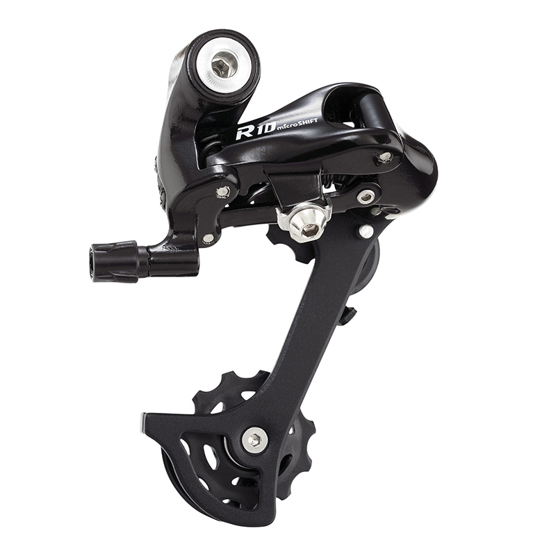 DERAILLEUR ROUTE ARRIERE MICROSHIFT 10V. DOUBLE CHAPE MOYENNE COMPATIBLE SHIMANO TIAGRA 4600 - 105 5600-5700 (MAX 34DTS)