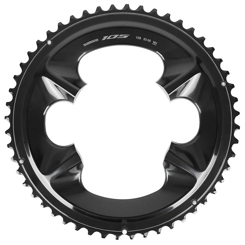 PLATEAU ROUTE 4BRA D.110 POUR SHIMANO 105 R7100 ORIGINE 52DTS EXTERIEUR 12V. NOIR PLATEAU ROUTE 4BRA D.110 POUR SHIMANO 105 R7100 ORIGINE 52DTS EXTERIEUR 12V. NOIR