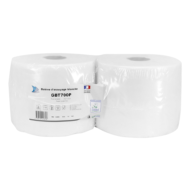 PAPIER BOBINE ESSUIE-MAIN BLANC (2 BOBINES - 1000 FEUILLES DIM 20X25 CM) -SELECTION P2R- PAPIER BOBINE ESSUIE-MAIN BLANC (2 BOBINES - 1000 FEUILLES DIM 20X25 CM) -SELECTION P2R-