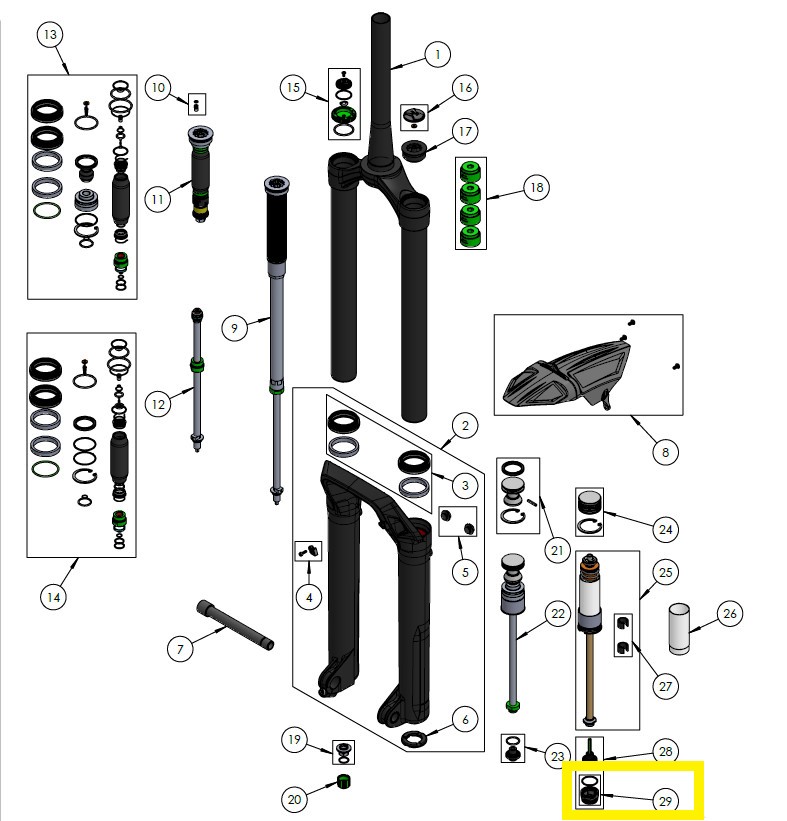 DVO CAP ASSEMBLY OTT, ONYX 38 D1|WP OTT