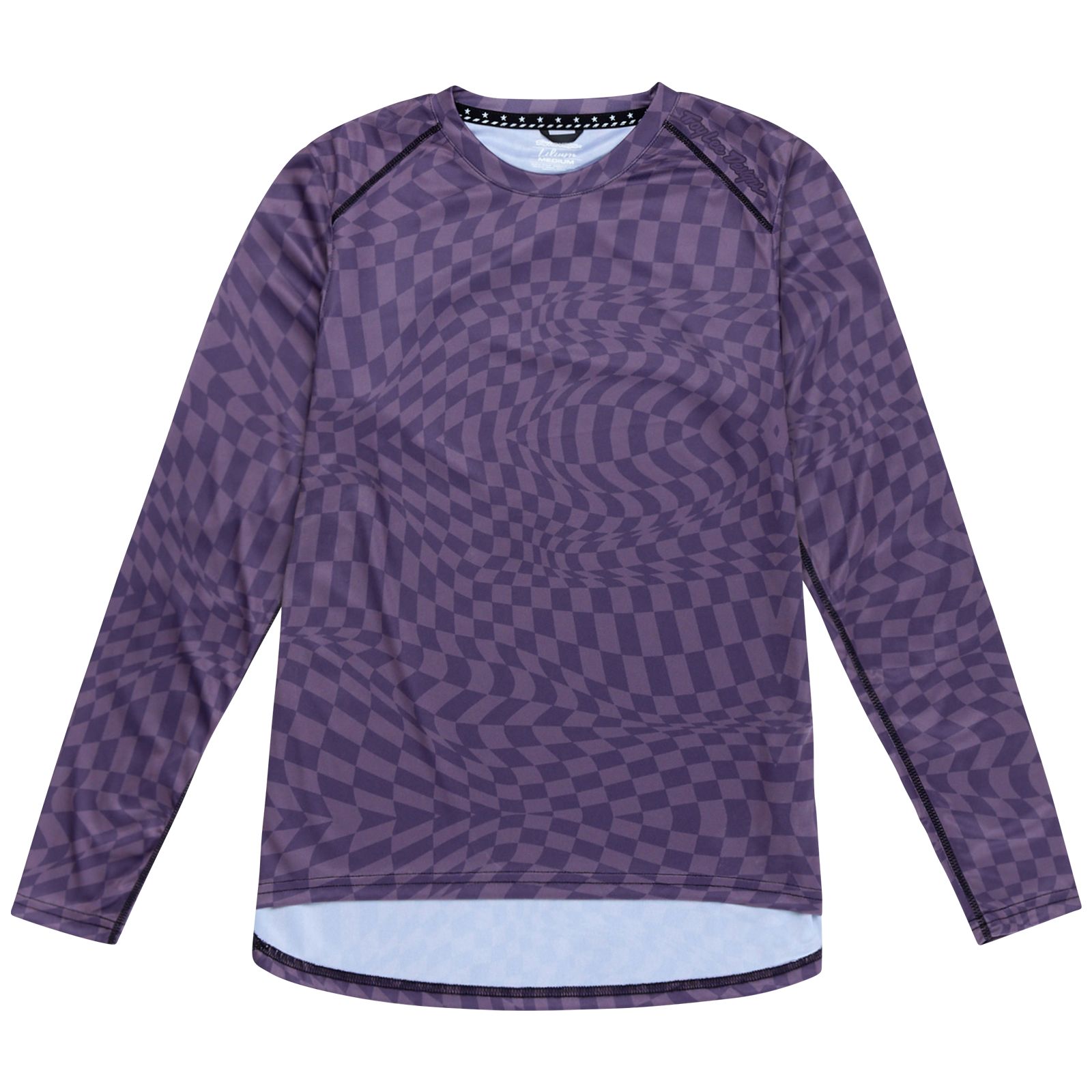 TROY LEE DESIGNS WOMENS LILIUM LS JERSEY, TWISTED CHECKERS, DEEP PURPLE, S, S
