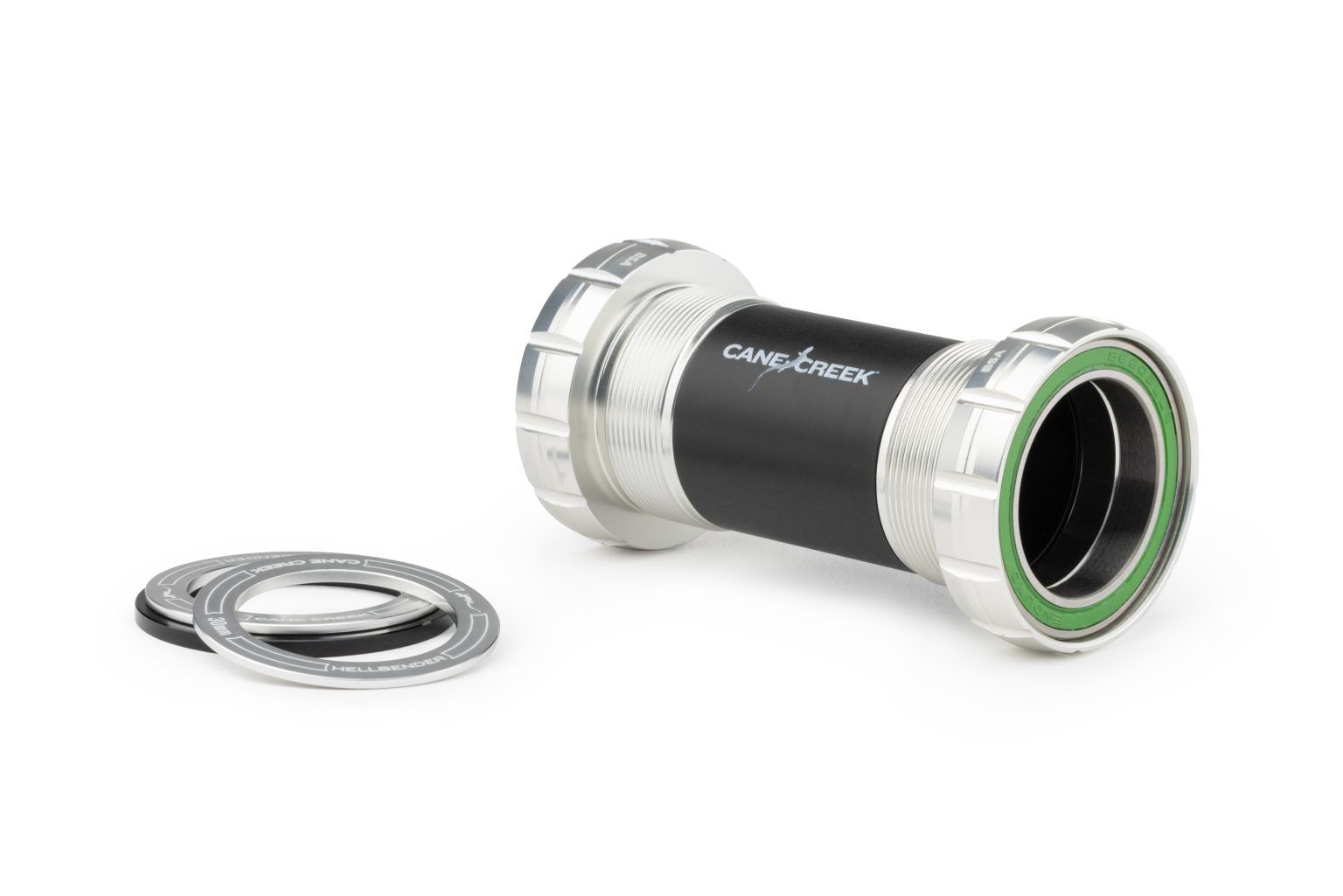 CANE CREEK HELLBENDER 70 BSA30 BOTTOM BRACKETS, STAINLESS STEEL, THREAD FIT, 30MM, 68/73MM, SILVER