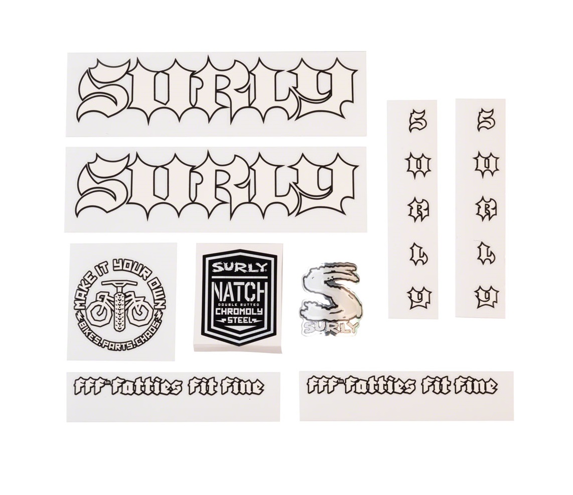 SURLY BORN TO LOSE MAKE IT YOUR OWN DECAL SET, WHITE