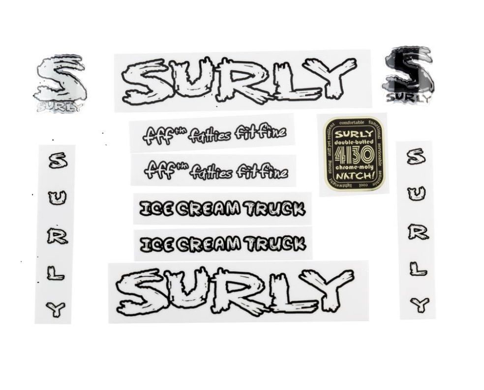SURLY ICE CREAM TRUCK NEW FRAME DECALS INCL. HEADBADGE SURLY ICE CREAM TRUCK NEW FRAME DECALS INCL. HEADBADGE