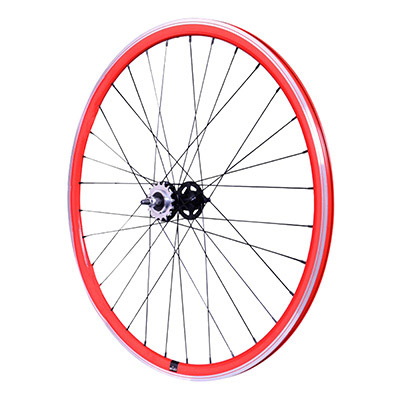 ROUE ROUTE - FIXIE PATIN P2R ROUGE ARRIERE DOUBLE FILETAGE AVEC PIGNON 16DTS AVEC ECROUS JANTE 17C PROFIL 28MM ROUE ROUTE - FIXIE PATIN P2R ROUGE ARRIERE DOUBLE FILETAGE AVEC PIGNON 16DTS AVEC ECROUS JANTE 17C PROFIL 28MM
