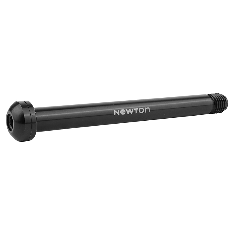 AXE TRAVERSANT - BLOCAGE ROUE AVANT FILETAGE M12X1.5MM NOIR POUR SHIMANO (121.5MM HORS BUTEE DONT FILETAGE 13,5MM) -NEWTON- AXE TRAVERSANT - BLOCAGE ROUE AVANT FILETAGE M12X1.5MM NOIR POUR SHIMANO (121.5MM HORS BUTEE DONT FILETAGE 13,5MM) -NEWTON-