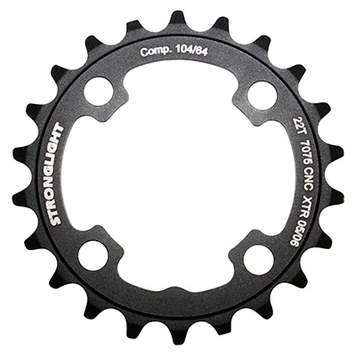 PLATEAU VTT 4BRA D.64 STRONGLIGHT 22DTS INTERIEUR TRIPLE NOIR ALU 7075 COMPATIBLE XTR M960 - EPAISSEUR 4MM PLATEAU VTT 4BRA D.64 STRONGLIGHT 22DTS INTERIEUR TRIPLE NOIR ALU 7075 COMPATIBLE XTR M960 - EPAISSEUR 4MM