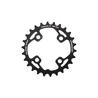 PLATEAU VTT 4BRA D.64 POUR SHIMANO XT M785 STRONGLIGHT DOUBLE 26DTS INTERIEUR NOIR (POUR EXTERIEUR 38DTS) NON FILETE - EPAISSEUR 3.5MM 10V. PLATEAU VTT 4BRA D.64 POUR SHIMANO XT M785 STRONGLIGHT DOUBLE 26DTS INTERIEUR NOIR (POUR EXTERIEUR 38DTS) NON FILETE - EPAISSEUR 3.5MM 10V.
