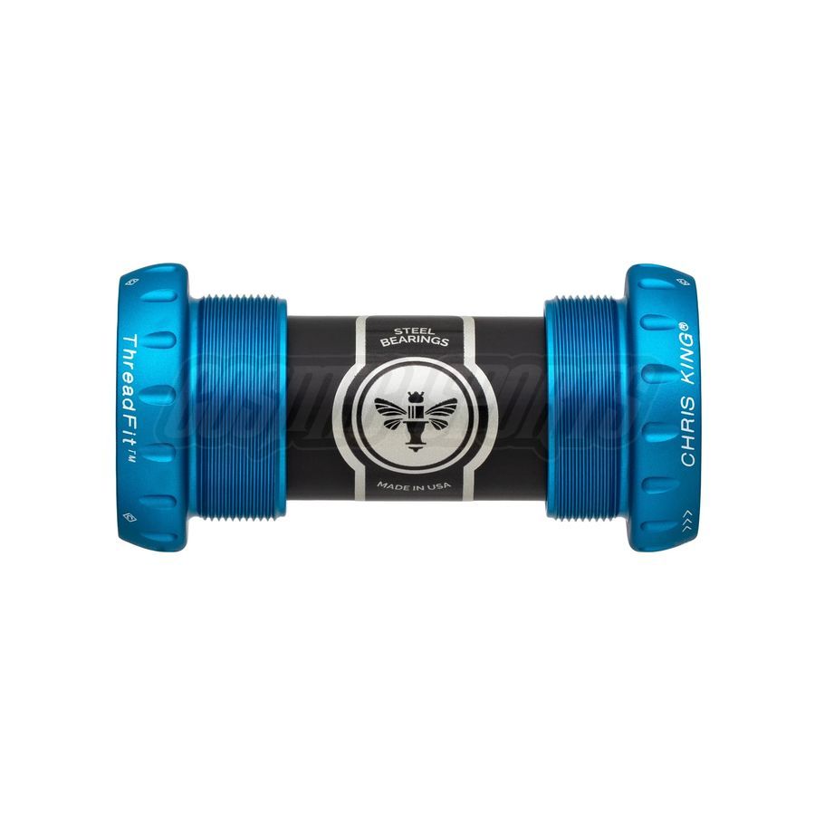 CHRIS KING BOTTOM BRACKET THREADFIT 24MM, STEEL-BEARINGS, MATTE TURQUOISE CHRIS KING BOTTOM BRACKET THREADFIT 24MM, STEEL-BEARINGS, MATTE TURQUOISE