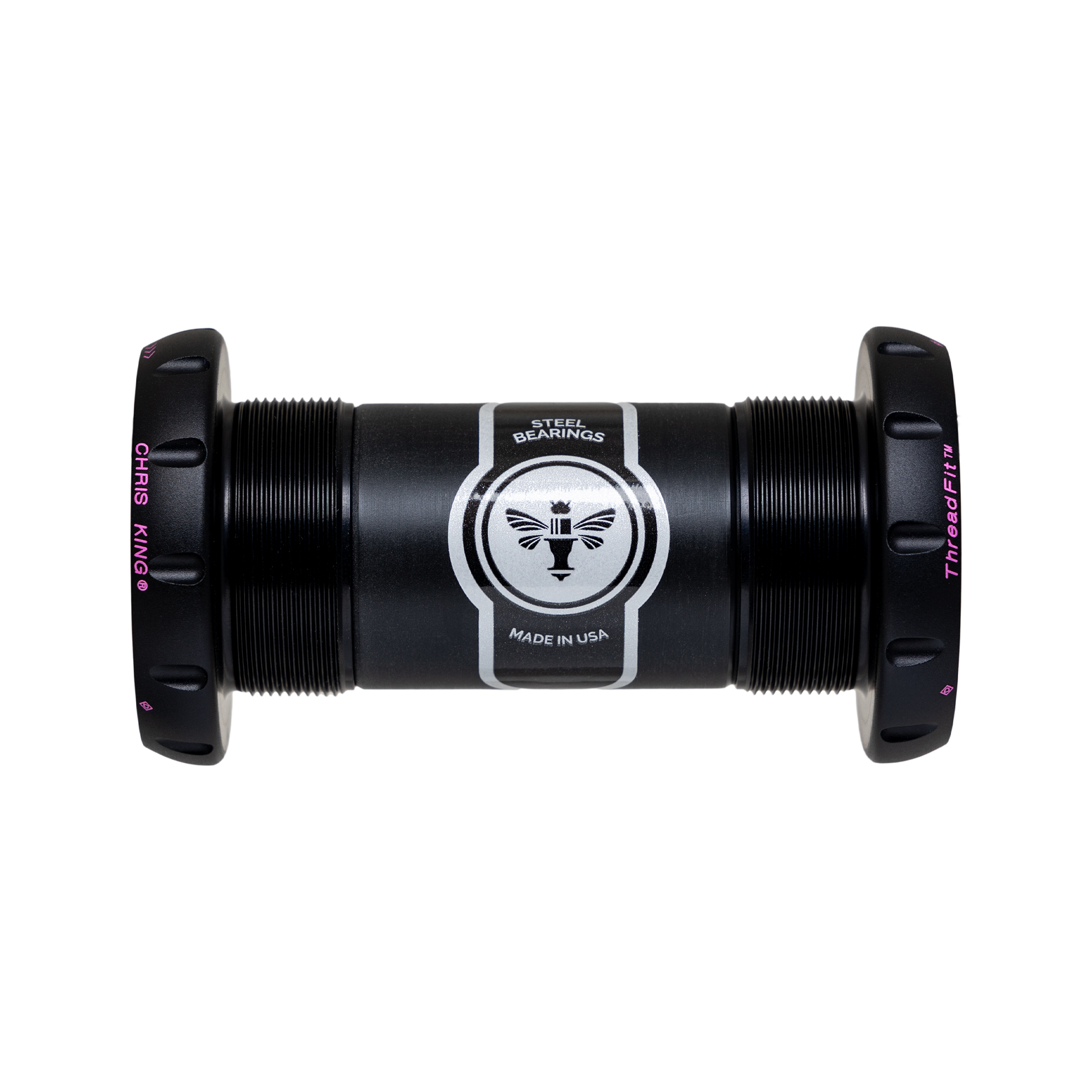 CHRIS KING BOTTOM BRACKET THREADFIT 30MM, STEEL-BEARINGS, TWO TONE BLACK/PUNCH CHRIS KING BOTTOM BRACKET THREADFIT 30MM, STEEL-BEARINGS, TWO TONE BLACK/PUNCH