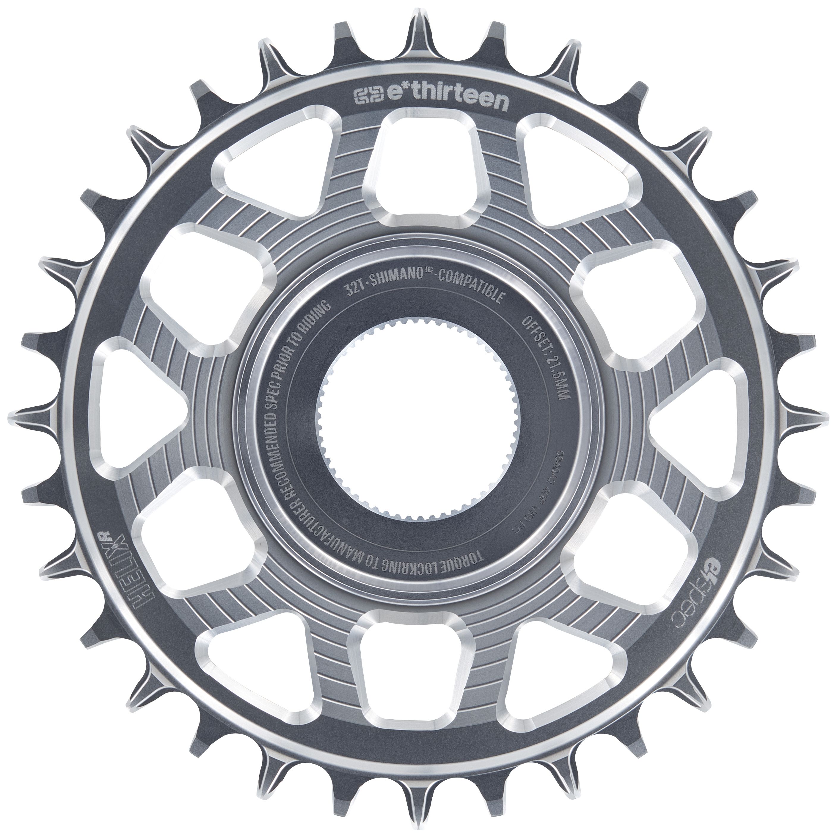 E*THIRTEEN HELIX R E*SPEC SRAM DIRECT MOUNT CHAINRING, SHIMANO EP8, 32 T., SILVER E*THIRTEEN HELIX R E*SPEC SRAM DIRECT MOUNT CHAINRING, SHIMANO EP8, 32 T., SILVER
