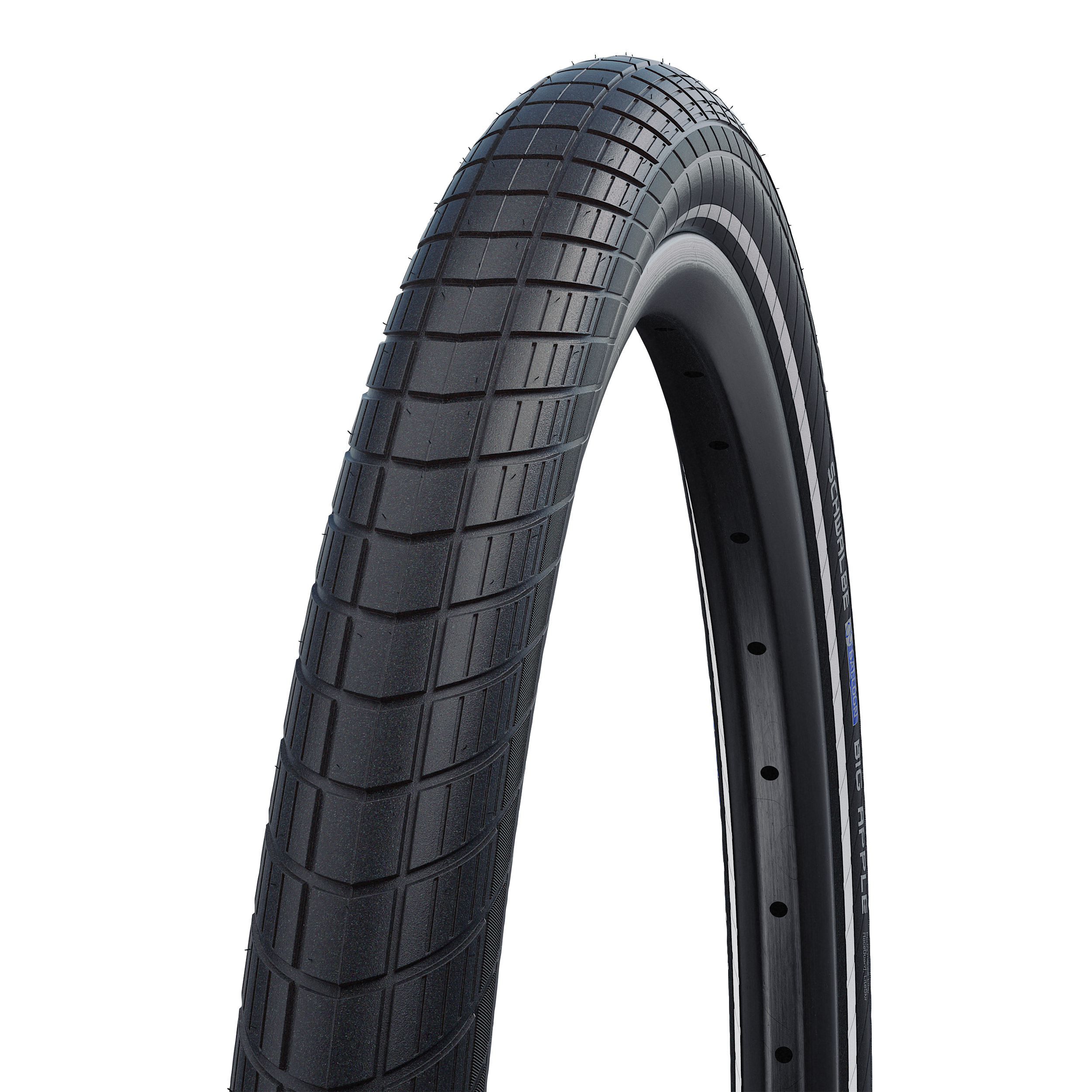PNEU VTT URBAIN 20 X 2.15 SCHWALBE BIG APPLE NOIR TR (55-406) RENFORT RACEGUARD FLANC REFLEX COMPATIBLE VAE (OFFRE SPECIALE)