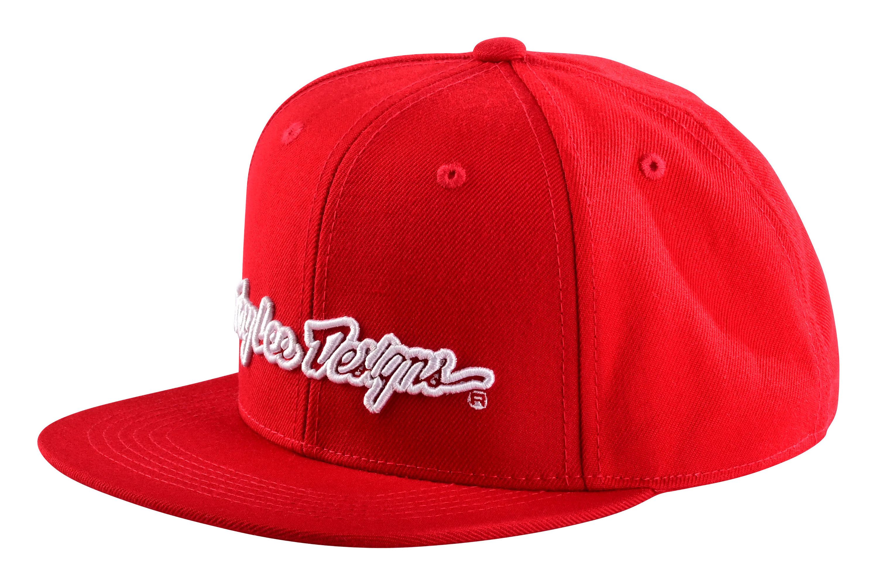 TROY LEE DESIGNS SNAPBACK CAP, SIGNATURE, RED/WHITE, ONE SIZE, ONE SIZE