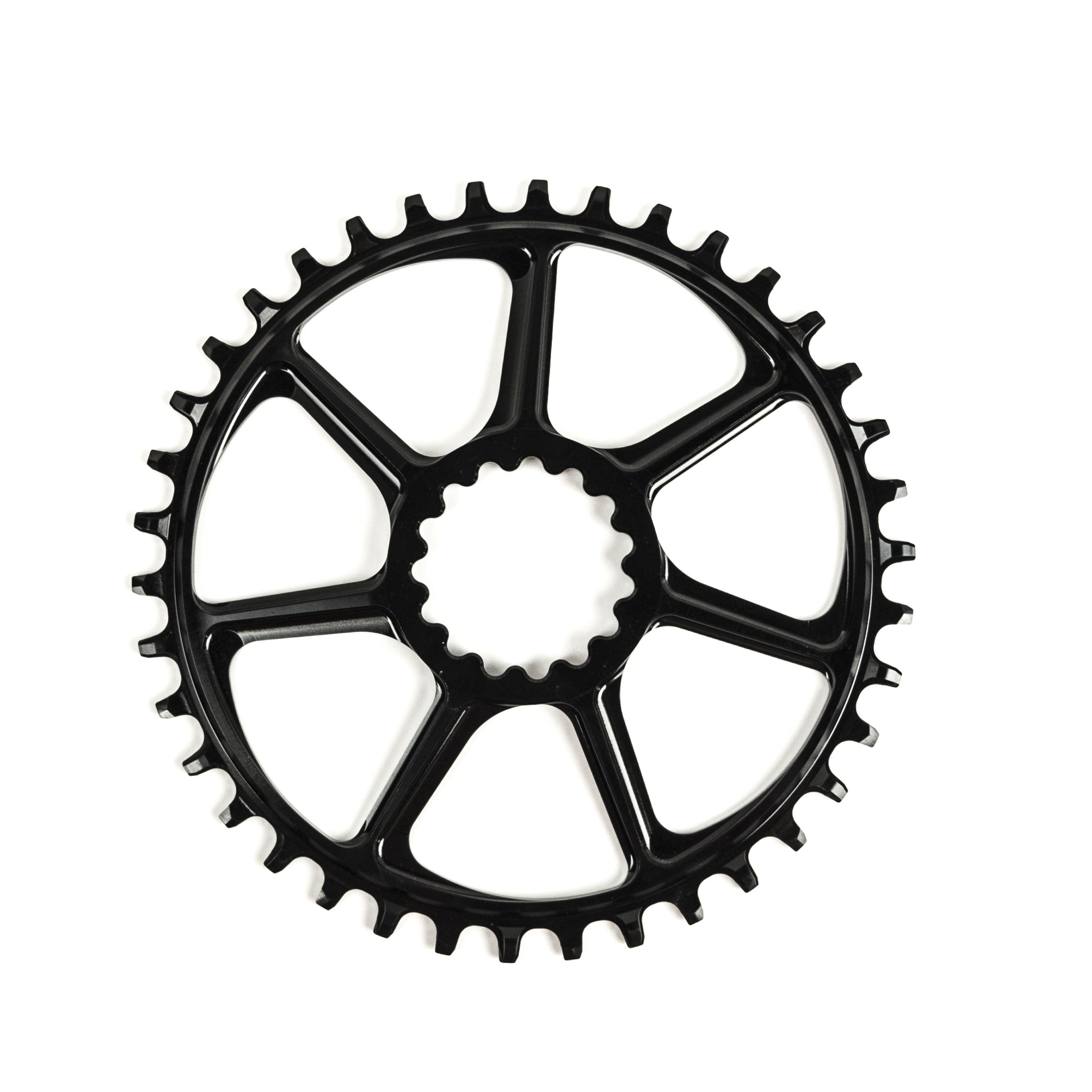 E*THIRTEEN ULTRALIGHT GUIDERING BOOST 5MM OFFSET, 36T., BLACK