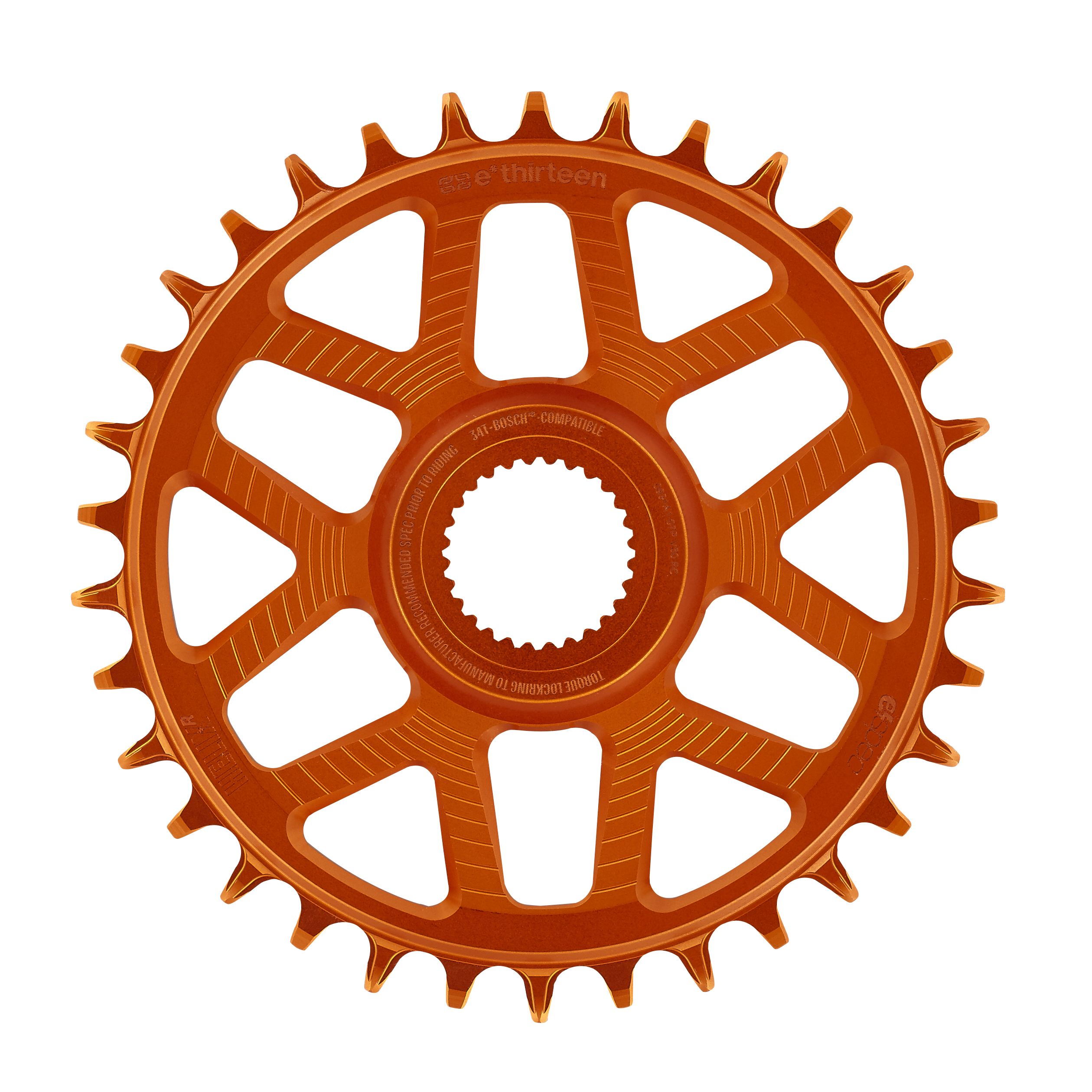 E*THIRTEEN E*SPEC HELIX R DIRECT MOUNT CHAINRING, BOSCH GEN4, 32 T., 53MM CHAINLINE, 11/12-SPD E*THIRTEEN E*SPEC HELIX R DIRECT MOUNT CHAINRING, BOSCH GEN4, 32 T., 53MM CHAINLINE, 11/12-SPD