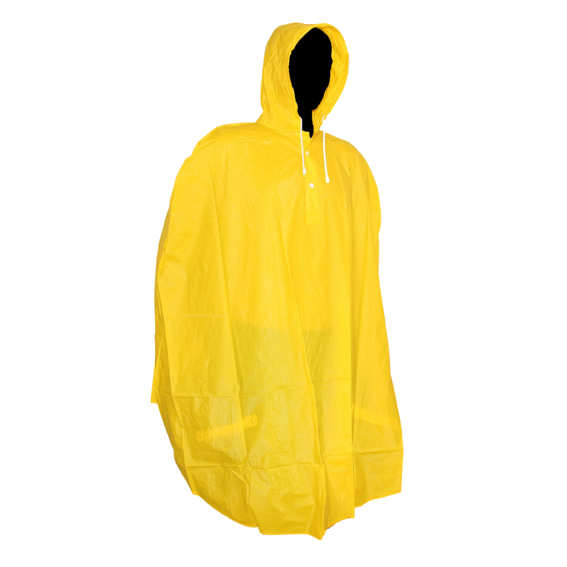 PONCHO ANTI PLUIE ADULTE P2R AVEC CAPUCHE ET HOUSSE - PVC EPAIS JAUNE HAUTE QUALITE PONCHO ANTI PLUIE ADULTE P2R AVEC CAPUCHE ET HOUSSE - PVC EPAIS JAUNE HAUTE QUALITE