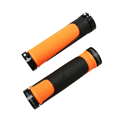 POIGNEE VTT PROGRIP 997 DOUBLE DENSITE OPEN END AVEC LOCK ON NOIR-ORANGE 130MM (LIVRE AVEC EMBOUTS) (PAIRE) POIGNEE VTT PROGRIP 997 DOUBLE DENSITE OPEN END AVEC LOCK ON NOIR-ORANGE 130MM (LIVRE AVEC EMBOUTS) (PAIRE)