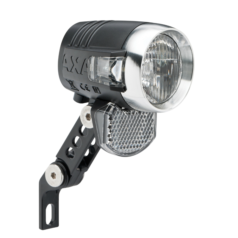 ECLAIRAGE VELO VAE - E-BIKE AVANT SUR FOURCHE AXA BLUELINE 6-12V 50LUX (38MM) NOIR COMPATIBLE DYNAMO - POUR VOIR A 70M ET VISIBLE A 4KMS ECLAIRAGE VELO VAE - E-BIKE AVANT SUR FOURCHE AXA BLUELINE 6-12V 50LUX (38MM) NOIR COMPATIBLE DYNAMO - POUR VOIR A 70M ET VISIBLE A 4KMS