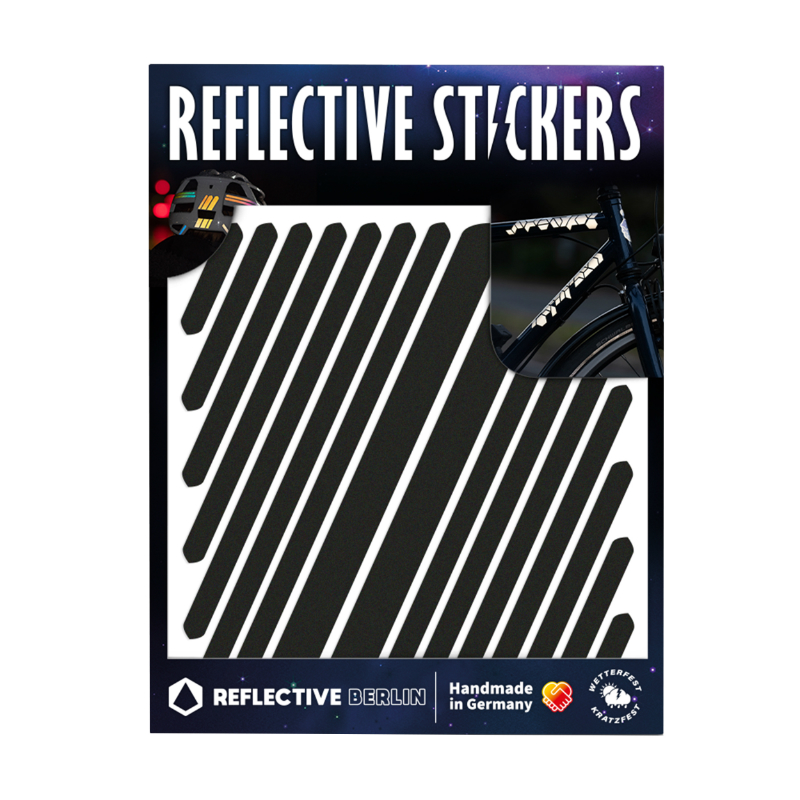 AUTOCOLLANT-STICKER REFLECHISSANT POUR VELO, CASQUE MODELE BANDES UNIVERSELLES NOIR (PLANCHE) -REFLECTIVE BERLIN- AUTOCOLLANT-STICKER REFLECHISSANT POUR VELO, CASQUE MODELE BANDES UNIVERSELLES NOIR (PLANCHE) -REFLECTIVE BERLIN-
