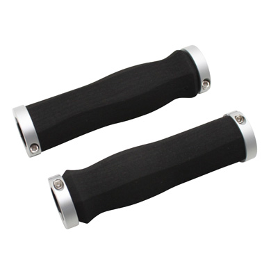 POIGNEE CITY IMPORT ANATOMIQUE MOUSSE NOIR SERRAGE CHC ARGENT L130MM (PAIRE) POIGNEE CITY IMPORT ANATOMIQUE MOUSSE NOIR SERRAGE CHC ARGENT L130MM (PAIRE)