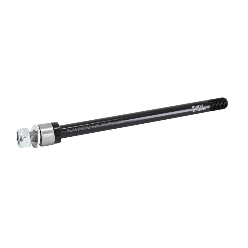 AXE TRAVERSANT - REMORQUE ROUE ARRIERE BLACKBEARING FILETAGE M12X1.5MM POUR 12X142-148 (172-178MM) AVEC ENTRETOISE AXE TRAVERSANT - REMORQUE ROUE ARRIERE BLACKBEARING FILETAGE M12X1.5MM POUR 12X142-148 (172-178MM) AVEC ENTRETOISE