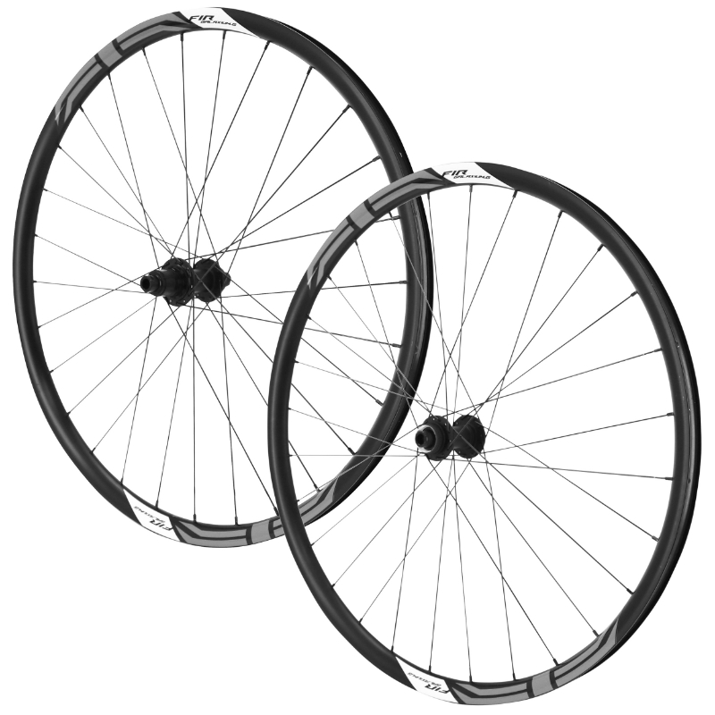 ROUES GRAVEL DISQUE 700 FIR GALAXIUM CENTERLOCK NOIR CASSETTE SRAM XDR 12V AXE TRAVERSANT 12-100 ET 12-142 HAUTEUR-PROFIL 26 MM (PAIRE) - TUBELESS READY