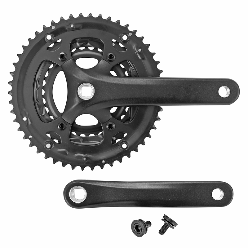 PEDALIER ROUTE P2R 8-9V. ALU NOIR 172.5MM 50-39-30 (BOITIER 116MM) PLATEAUX DEMONTABLES