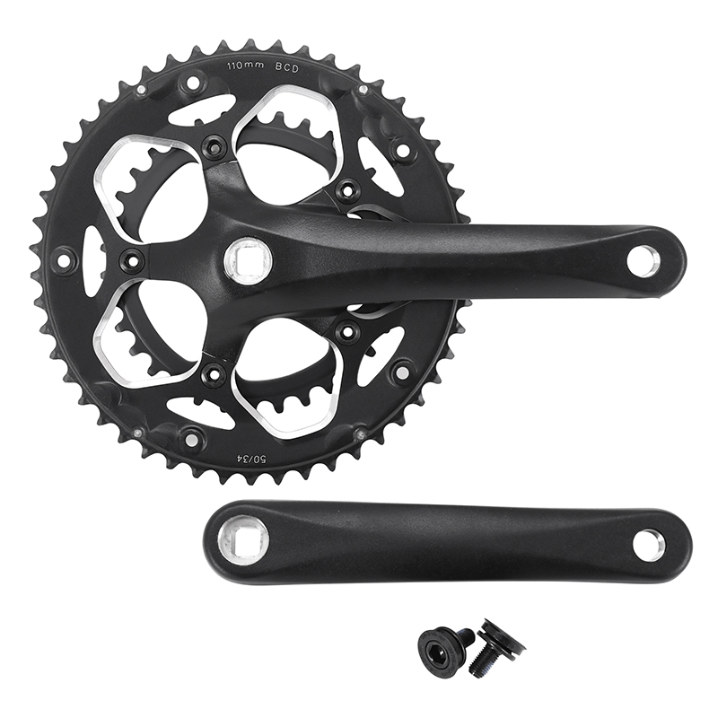 PEDALIER ROUTE P2R 8-9V. ALU NOIR 172.5 MM 50-34 (BOITIER 110.5MM) PEDALIER ROUTE P2R 8-9V. ALU NOIR 172.5 MM 50-34 (BOITIER 110.5MM)