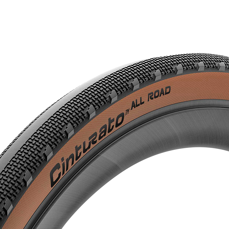 PNEU GRAVEL 700 X 35 PIRELLI CINTURATO ALL ROAD CLASSIC TANWALL NOIR FLANC MARRON TUBELESS READY TS (35-622)