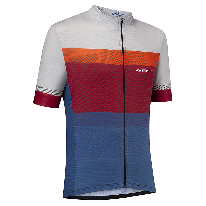 MAILLOT GIST HOMME MAGLIE MANCHES COURTES ZIP TOTAL COLOR   S    -5347