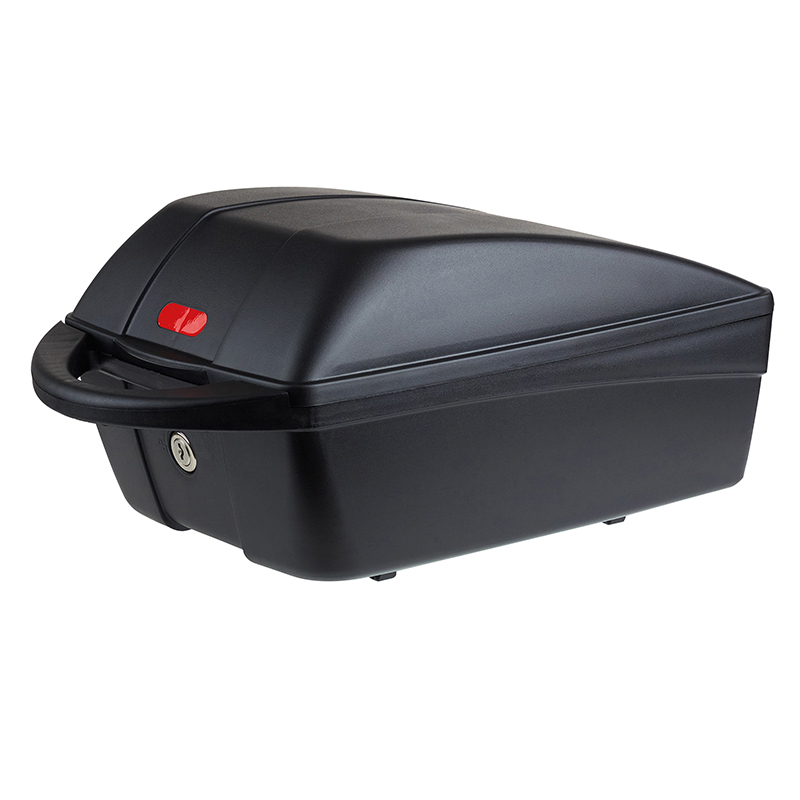 TOP CASE VELO BOX POLISPORT 11L NOIR FIXATION MIK-MIK-HD 2.0 VERROUILLAGE SECURISE SUR PORTE BAGAGE A CLE (LONG 42CM X LARG 26CM X HAUT 21CM) - POIDS MAX 5KGS