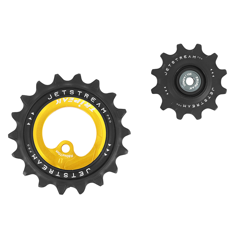 GALET DERAILLEUR AOPW TRIPEAK 12-18 DENTS CERAMIQUE 11X2V. SHIMANO ULTEGRA R8000GS - 105 R7000GS OR (JEU DE 2) (GARANTIE 4 ANS)