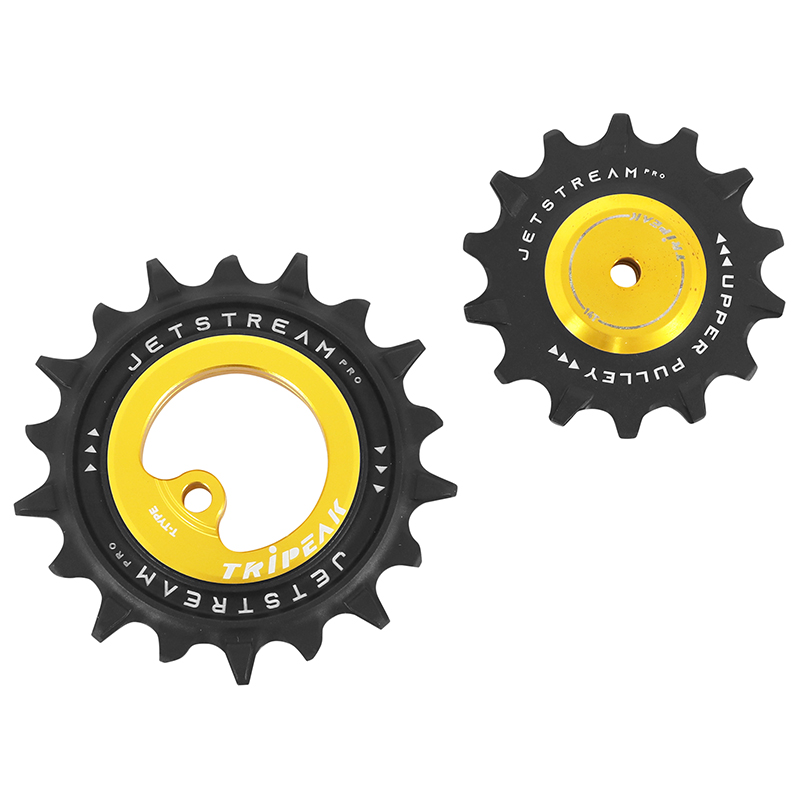 GALET DERAILLEUR AOPW TRIPEAK 14-18 DENTS CERAMIQUE 12X1V. SRAM T TYPE OR (JEU DE 2) (GARANTIE 4 ANS)